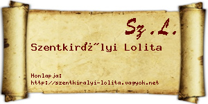 Szentkirályi Lolita névjegykártya